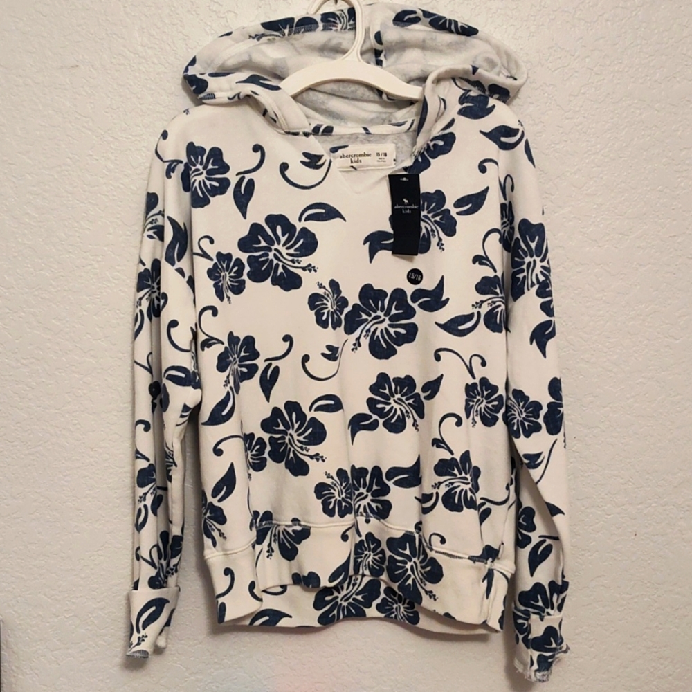 Abercrombie kids Blue Hibiscus Hoodies